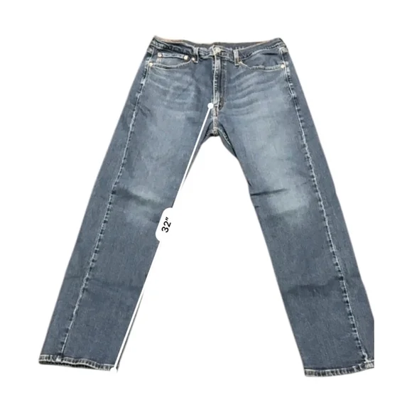 Levi's Men's 505 Medium Wash Jeans W36 L32 Faded Distressed - Picture 4 of 7